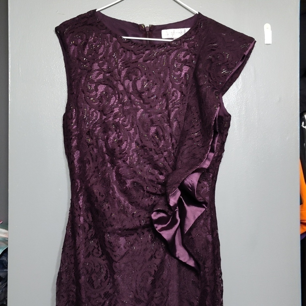 Tahari Arthur S levine Lace full length evening dress size 8